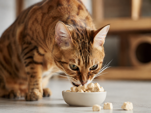 Snacks liofilizados para gatos