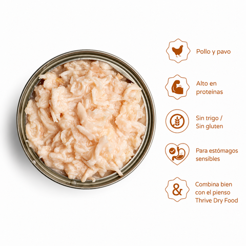 Thrive Pechuga de Pollo y Pavo para Gatos 75g