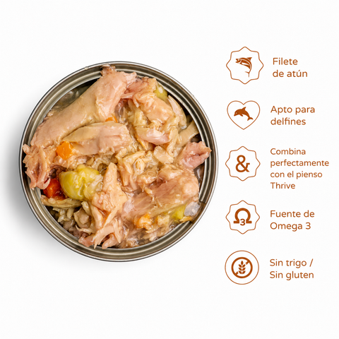 Thrive Filete de Atún con Zanahoria y Guisantes para Gatos 75g