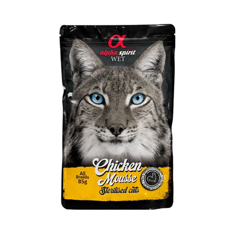 AlphaSpirit Cat Pouch Mousse de Pollo "Esterilizados" 85g