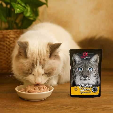 AlphaSpirit Cat Pouch Mousse de Pollo "Esterilizados" 85g