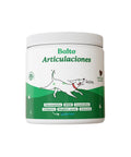 Balto Articulaciones sabor salmón, bote de 120 bocados para perros sobre fondo blanco