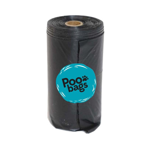 PooBags Negras 1 Rollo de 30 Bolsas