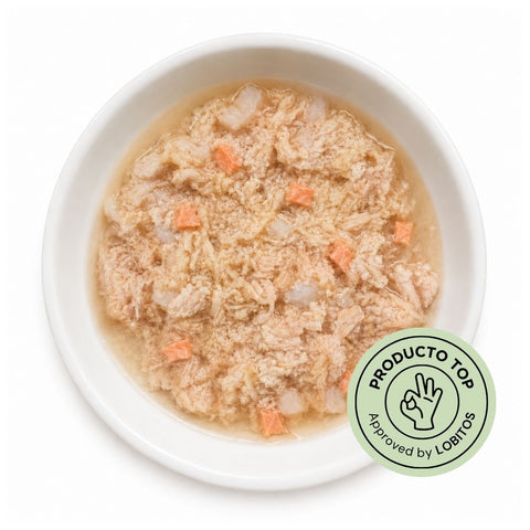 Trozos de Pollo y Salmón en Caldo para Gatos - 70g