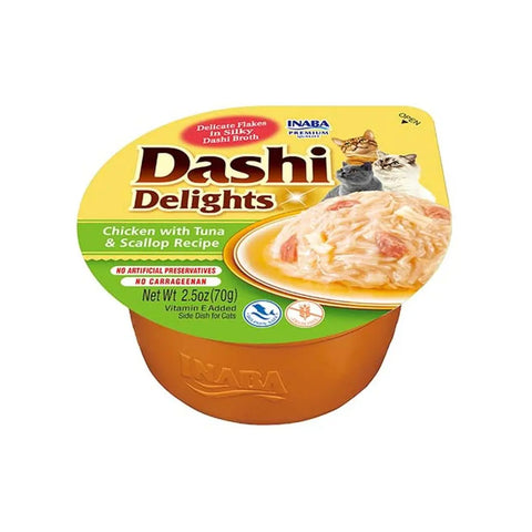 Churu Cat Dashi Pollo, Atun y vieira 70g