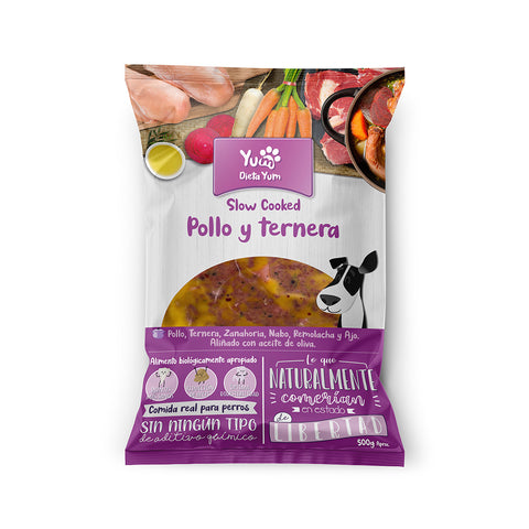 Dieta Yum COOKED Menú de Pollo y Ternera 500g