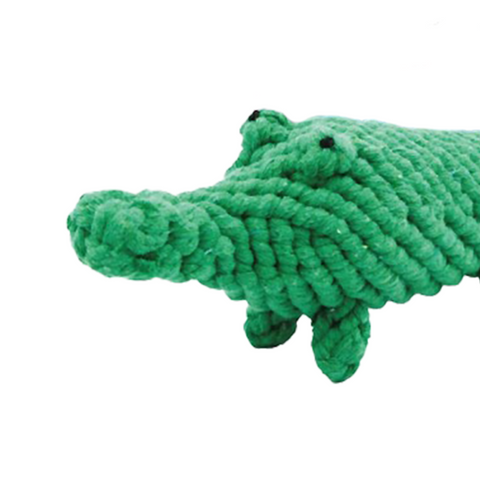 DoggyMasters Colorful Cocodrilo de Yute Verde