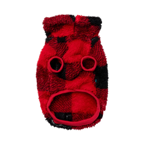 FuzzYard Checkered Teddy Jersey Rojo para Perro