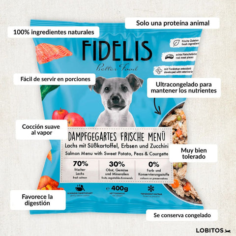 Fidelis Cooked Salmón con Boniato 400g