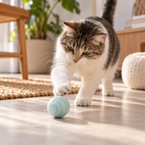 Freecat Pelota Interactiva Chase Turquesa para Gatos – imagen 2