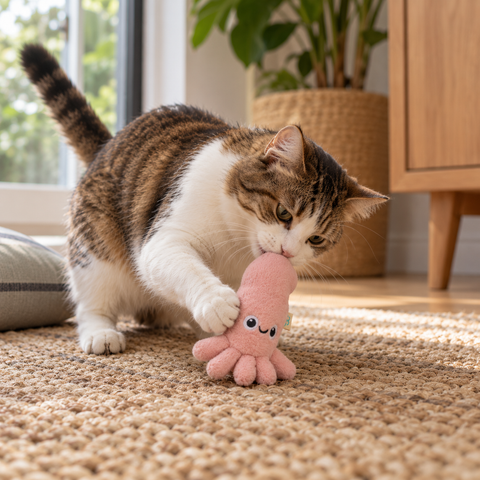 Freecat Peluche Calamar con Catnip para Gatos – imagen 2