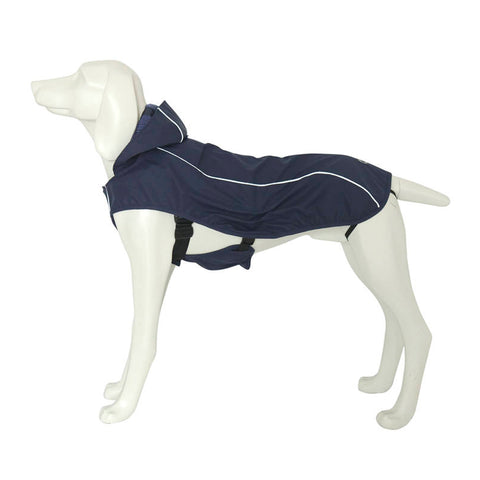 Chubasquero Twinbee Raincoat en color azul para perros, detalle
