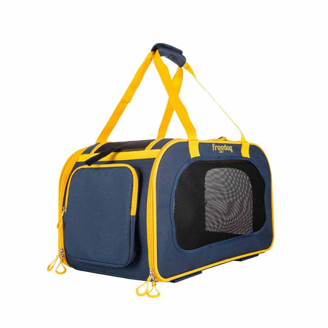 Freedog Trolley Travel Tails Azul y Mostaza