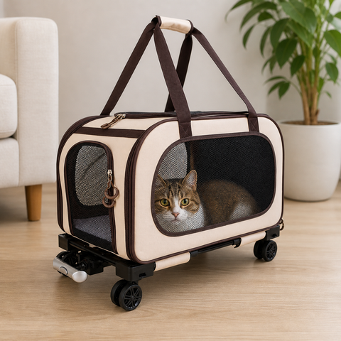 Freedog Trolley Travel Tails Crema y Chocolate