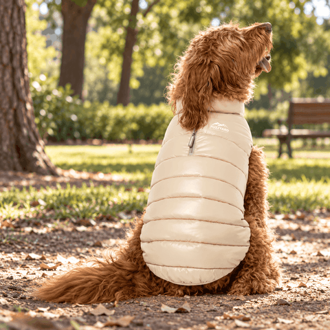 FuzzYard East Harlem Puffer Tan Chaqueta Acolchada para Perro