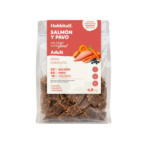 Hobbitalf Air-dried Superfood Adult Cat Salmón & Pavo