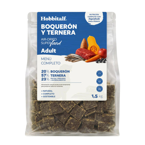 Hobbitalf Air-dried Superfood Adult Dog Boquerón & Ternera