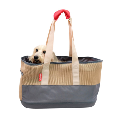 Bolso Ibiyaya Breathable Pet Carrier Caqui/Gris