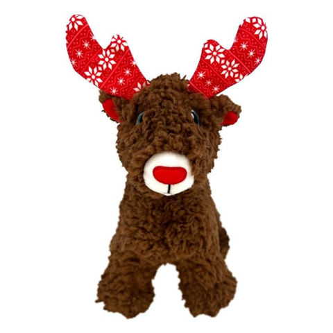 KONG Holiday Sherps Reindeer (rojo y blanco) M