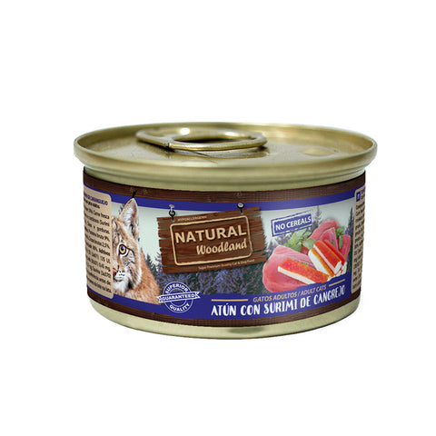 Natural Woodland Cat Atún con Surimi 85g