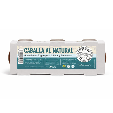 LOBITOS DE MAR - Caballa Codida al Natural 3x80g