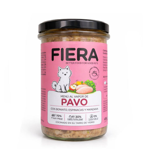FIERA Menú al Vapor de Pavo 400g