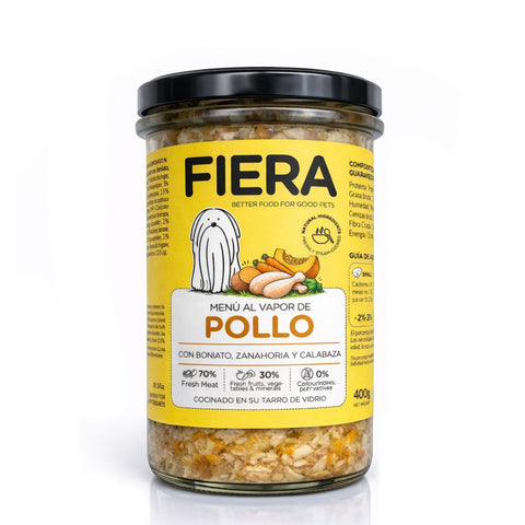 FIERA Menú al Vapor de Pollo 400g