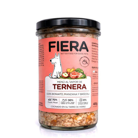 FIERA Menú al Vapor de Ternera 400g