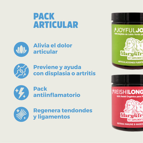 Pack Articular - Reishi Longevity (75 gr) + Joyful Joints (100 gr)
