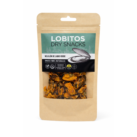 LOBITOS Dry Snacks - Mejillón de Labio Verde 35g
