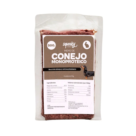 Squeaky Menú BARF Conejo monoproteico