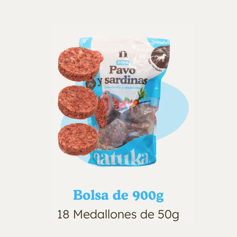 Natuka BARF Menú Pavo y Sardinas