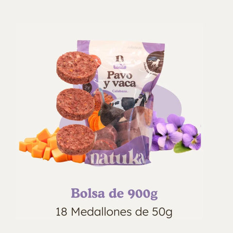 Natuka BARF Menú Pavo y Vaca