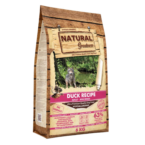 Natural Greatness dog Duck Recipe Mini 6kg