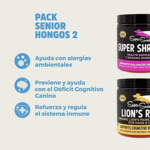 Pack Senior Hongos - Super Shrooms (75g) + Lion's Roar (75g)