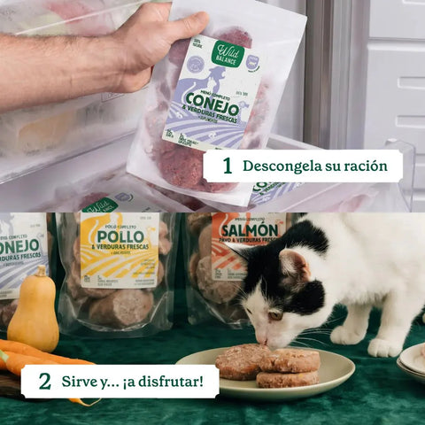 WildBalance Cat BARF - Menú de Conejo 1kg