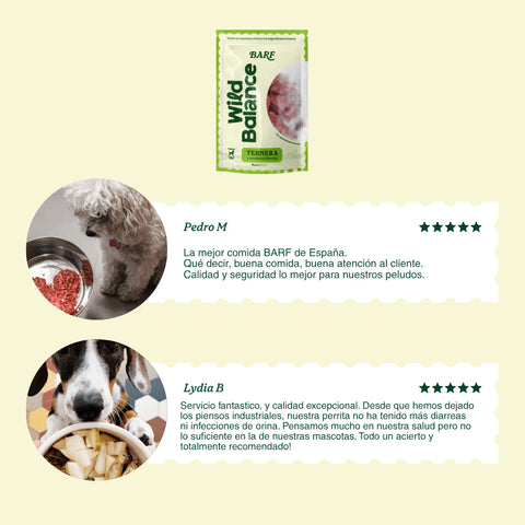 WildBalance Dog BARF - Menú de Ternera