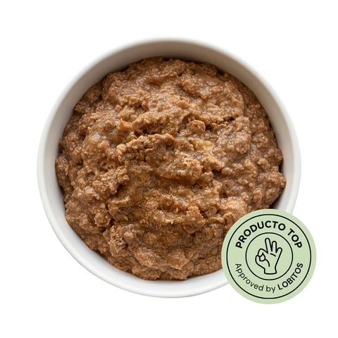 Paté hipoalergénico con Trozos Pollo con Pato y Manzana 400g