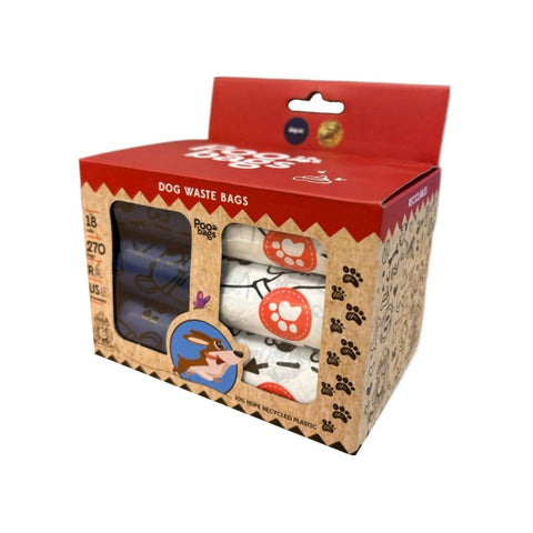 PooBags Reciclables 18 Rollos Azul/Blanco