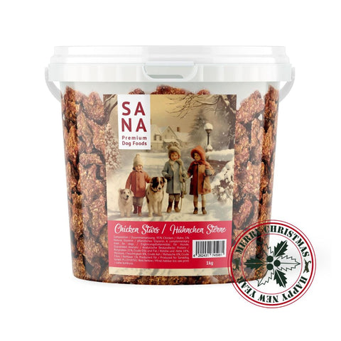 Sanadog Christmas - Chicken Stars 1kg