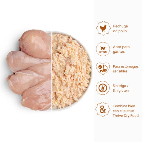 Thrive Pechuga de Pollo para Gatitos 75g