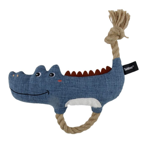 Twinbee Cocodrilo con Cuerda de Yute