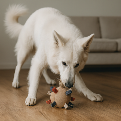 Twinbee Pelota de Tela y Yute con Salientes
