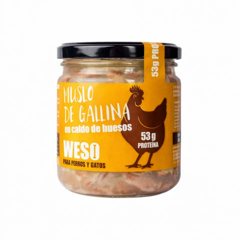 Weso Muslo de Gallina en Caldo de Huesos