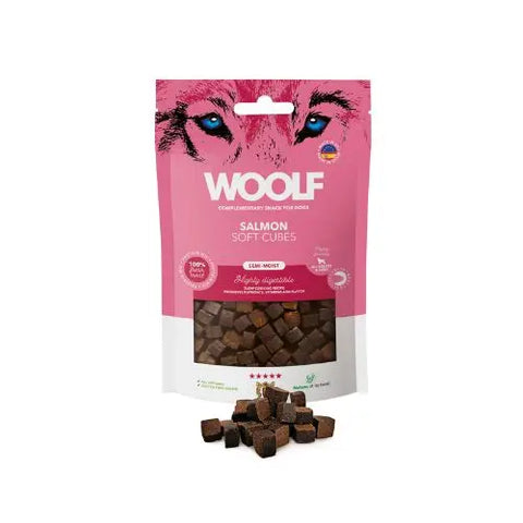 Woolf Cubes Snack Semihúmedo Salmon 100gr LOBITOS