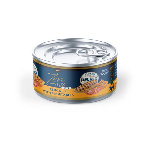 Zen Lux Paté Pollo y Vegetales, lata de comida húmeda para gato de 70 g