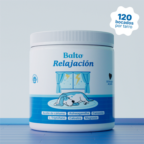 Balto Relajación sabor pollo, bote de 120 bocados para perros