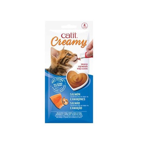 Catit Creamy Salmón con Gambas 4x10g