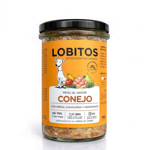 FIERA Menú al Vapor de Conejo 400g