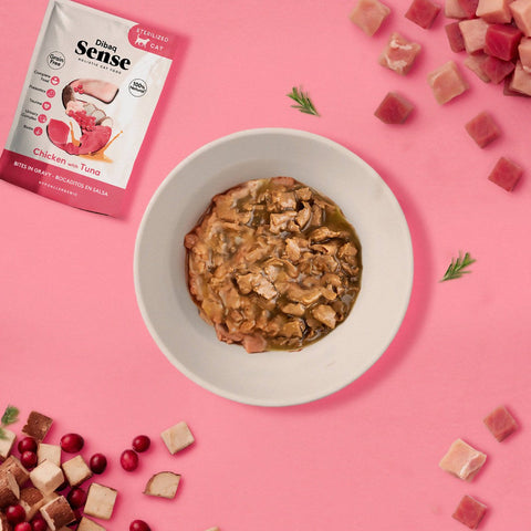 Dibaq Sense Cat Bocaditos de Pollo con Atún 100g